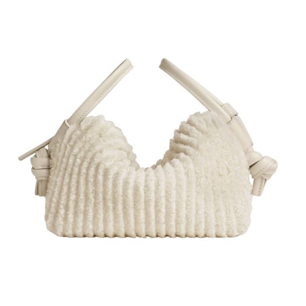 Bottega Veneta loop top handle fur purse