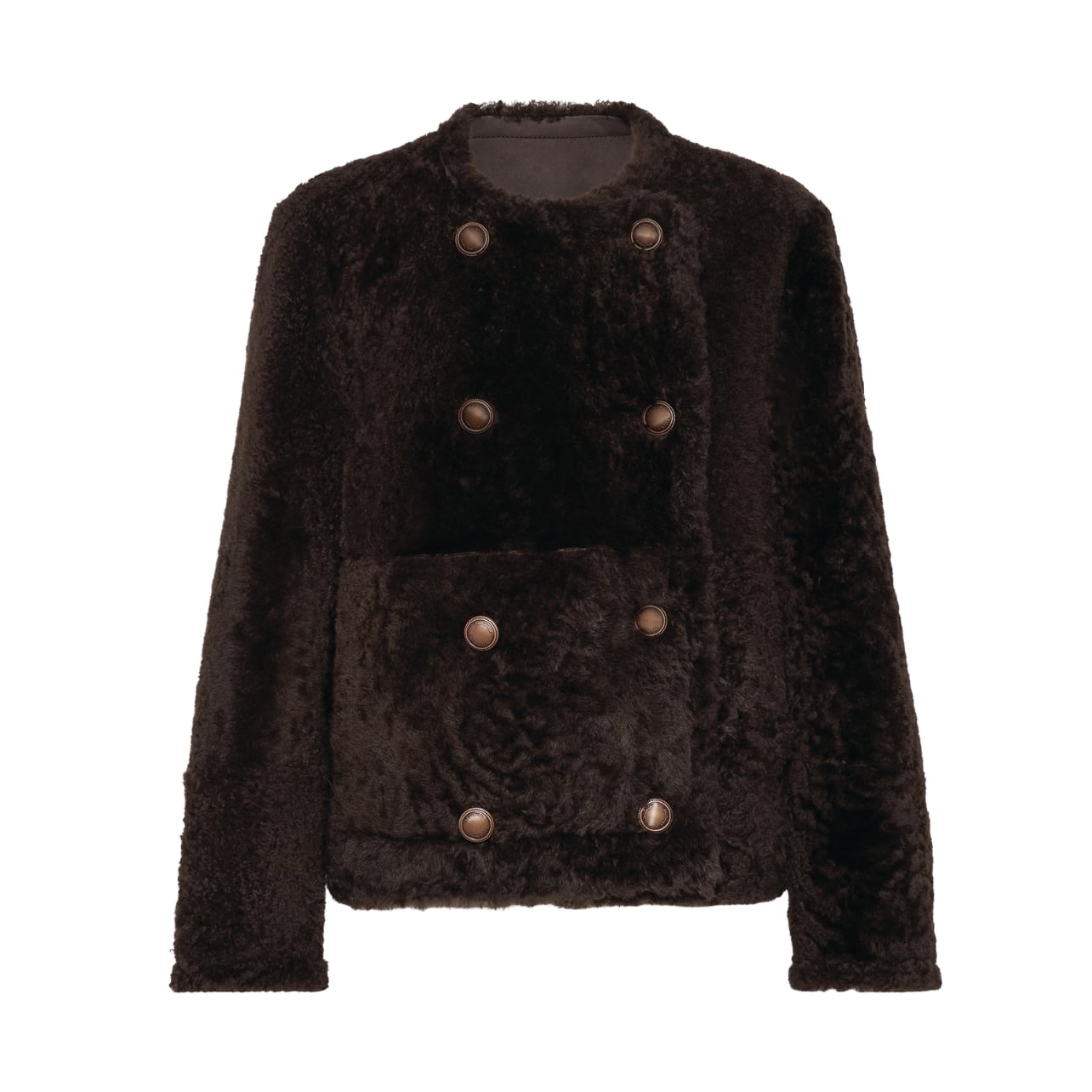 Brunello Cucinelli brown shearling jacket