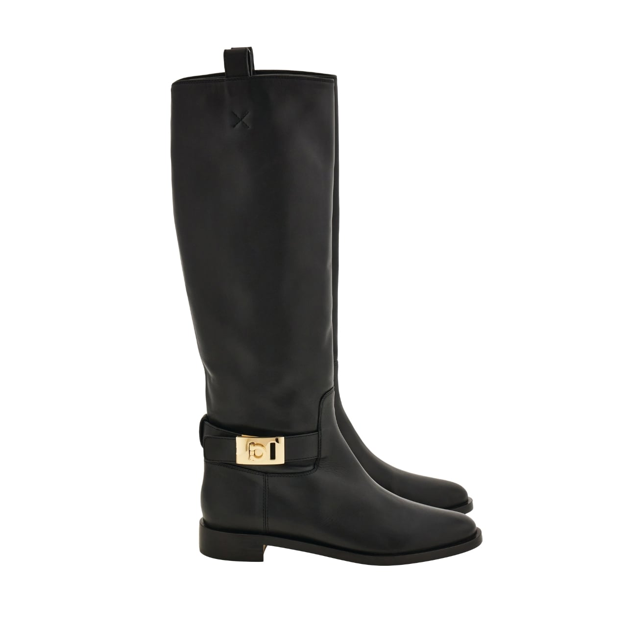 Ferragamo black knee-high boots