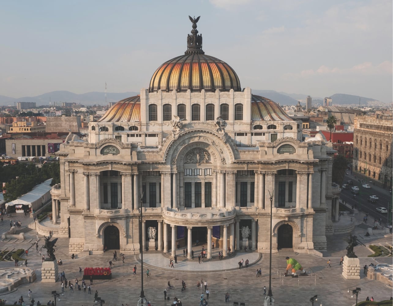 Exterior shot of Mexico City’s Palacio de Bellas Artes