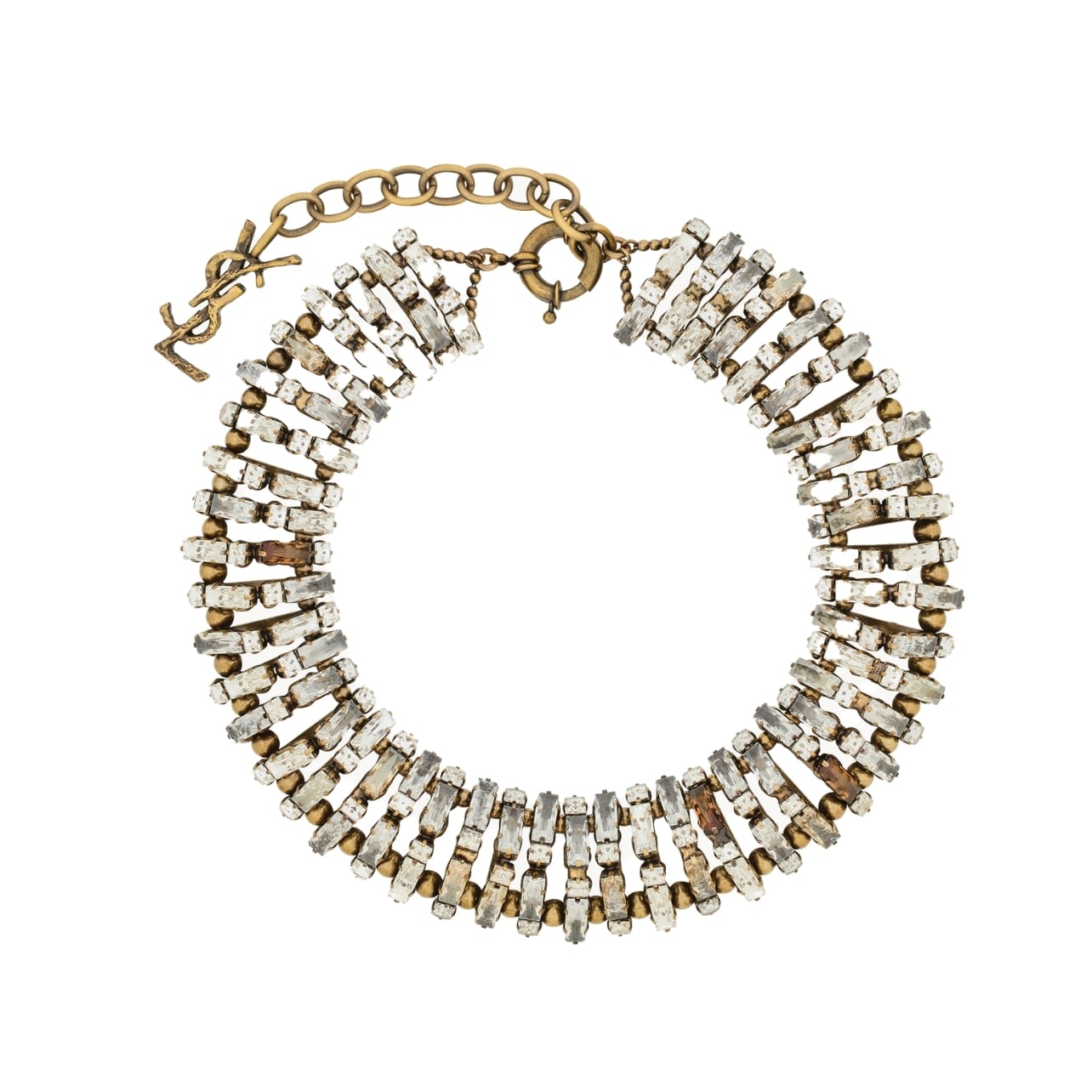 Saint Laurent oversized crystal necklace