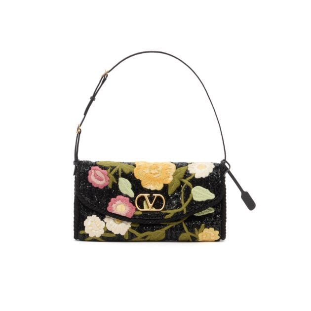 Valentino Garavani back beaded purse with a floral design