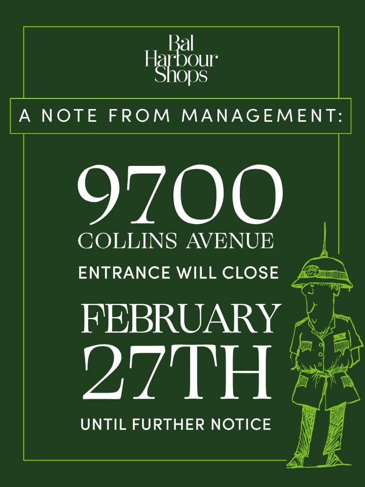 Entrance closed Feb 27th