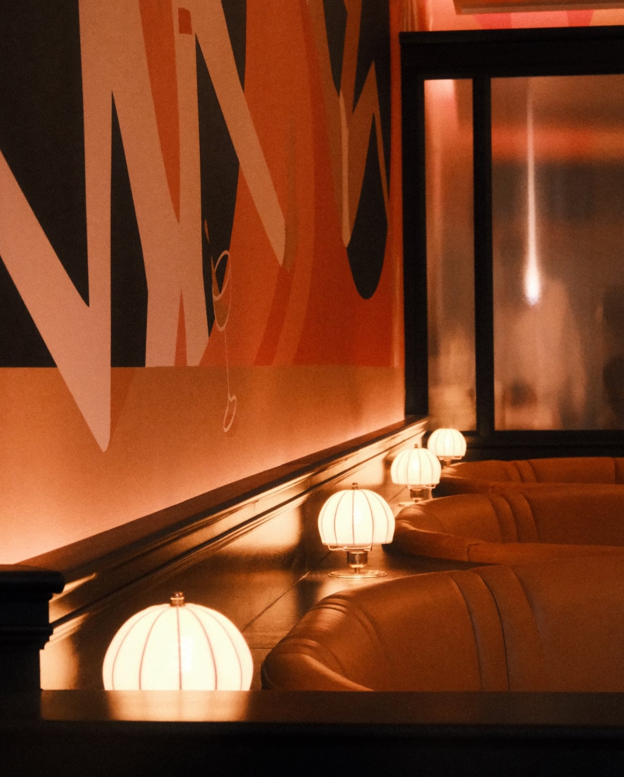 Interior of Slim’s Restaurant booths