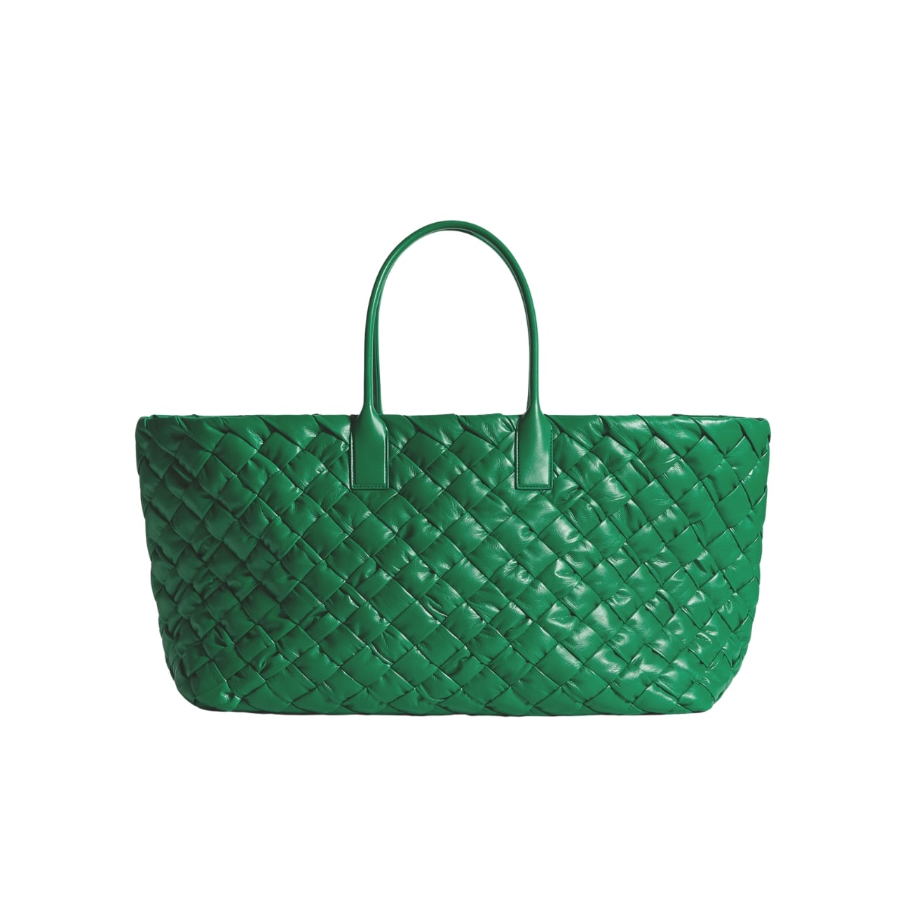 Bottega Veneta bright green woven purse