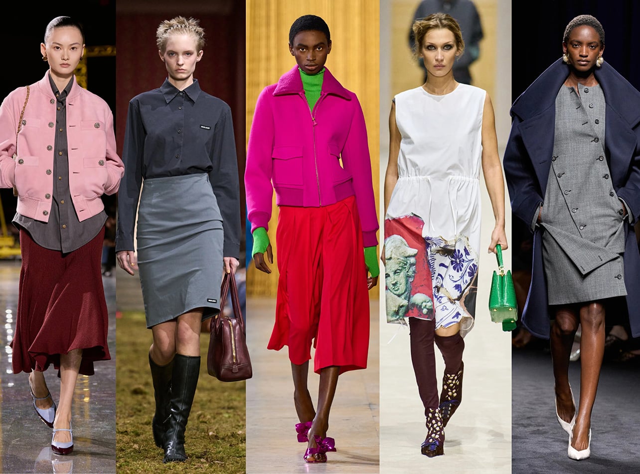 Womens Fall 2026 fashion runway collage