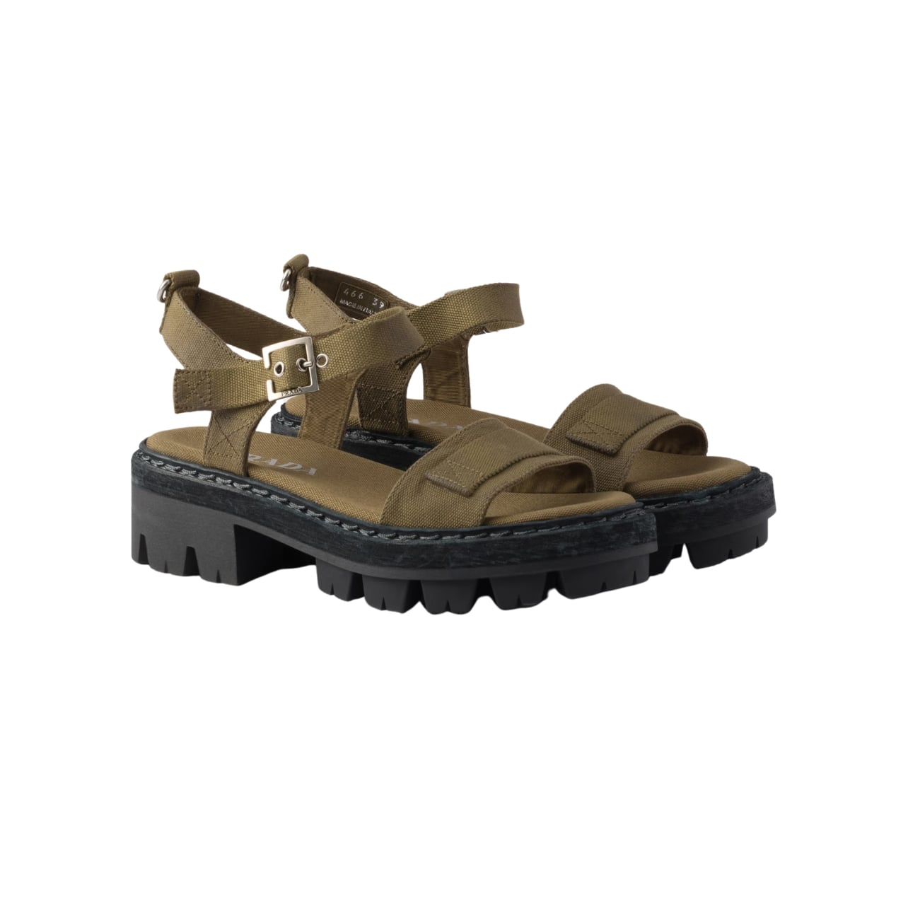 Prada military green sandals