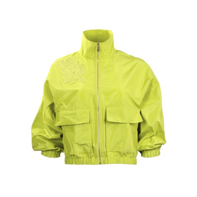 Silvia Tcherassi lime green embroidered jacket