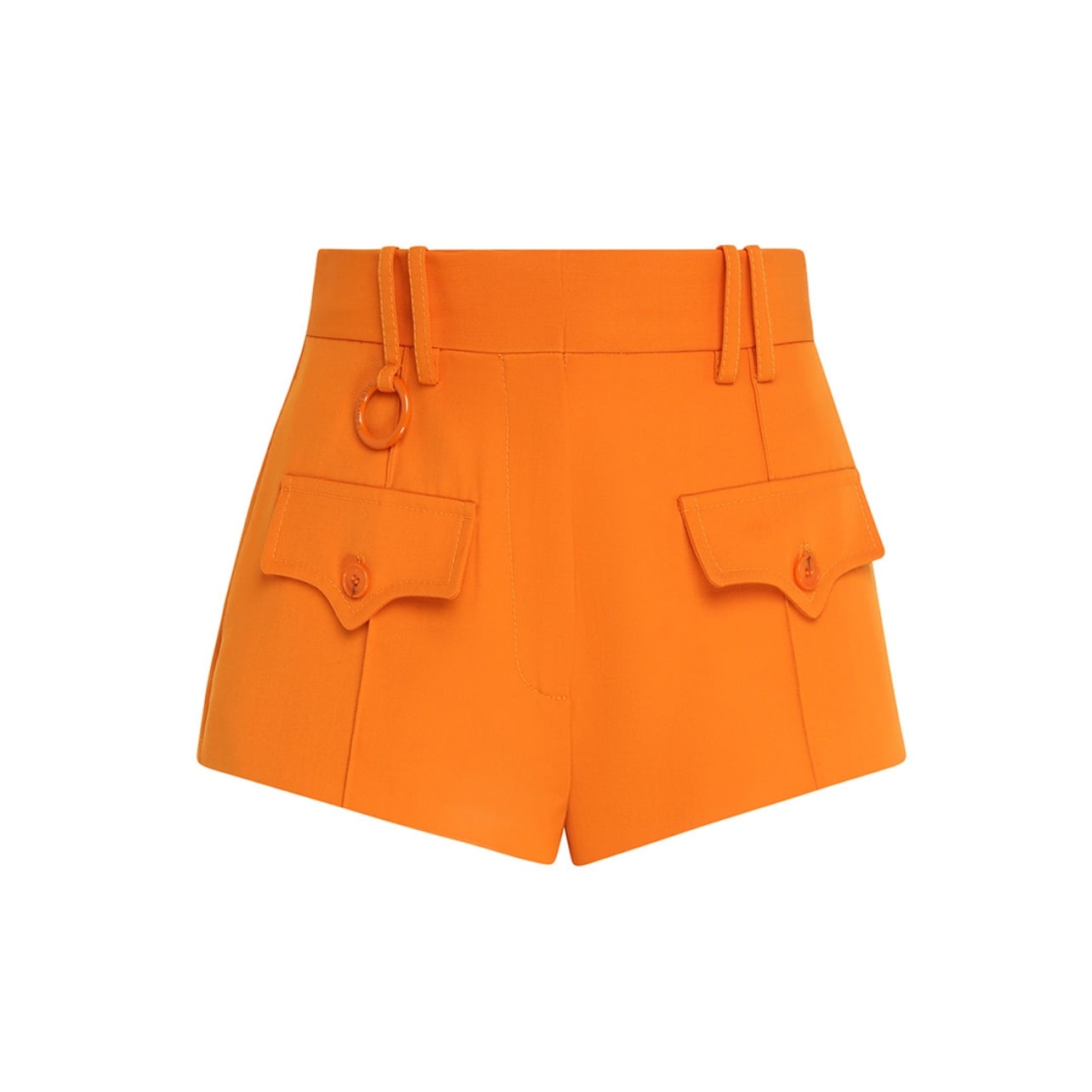 Zimmermann orange mini shorts