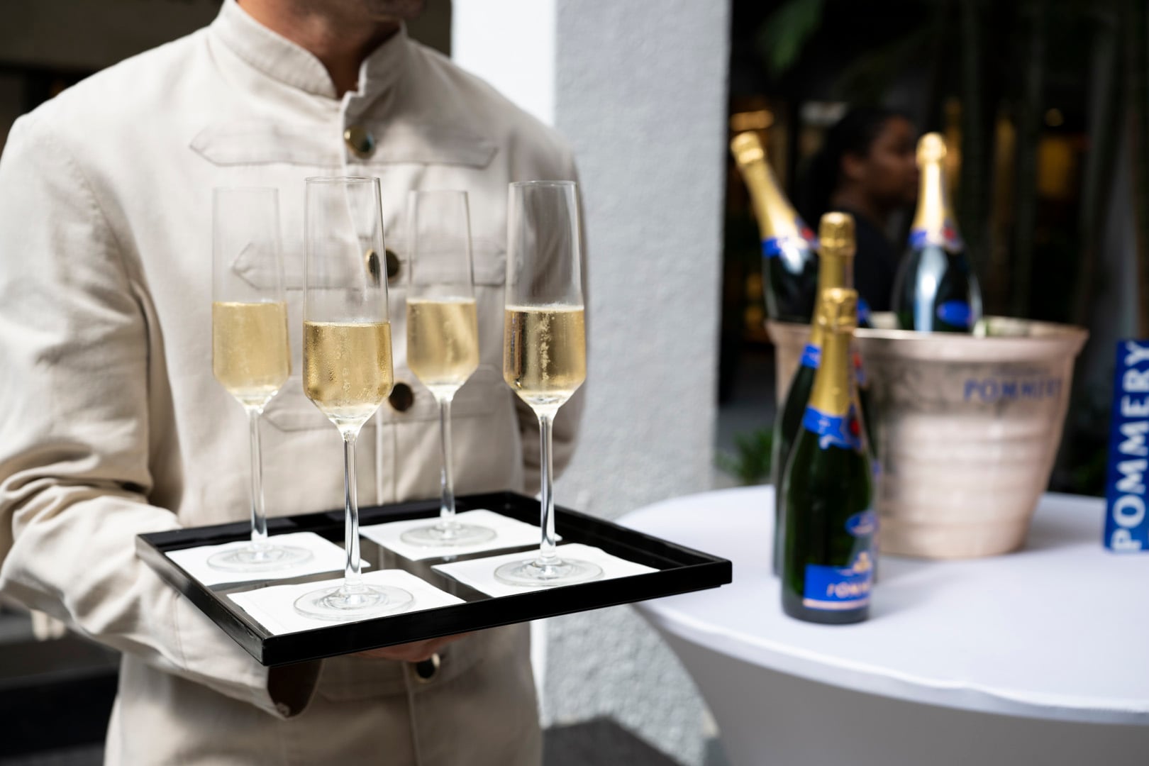 Guests enjoyed sips by Champagne Pommery