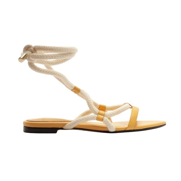 Alexandre Birman yellow sandals with a rope tie