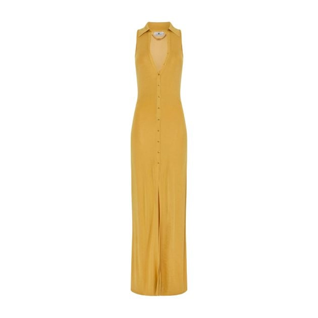 Elisabetta Franchi yellow collar dress