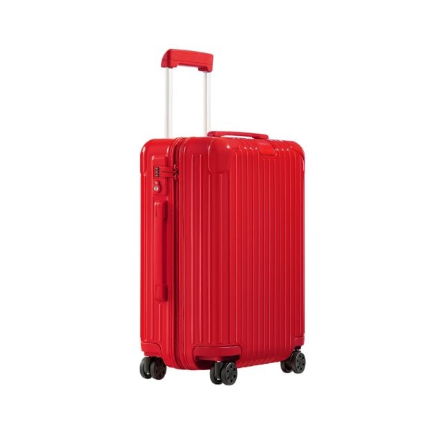 Rimowa red suitcase