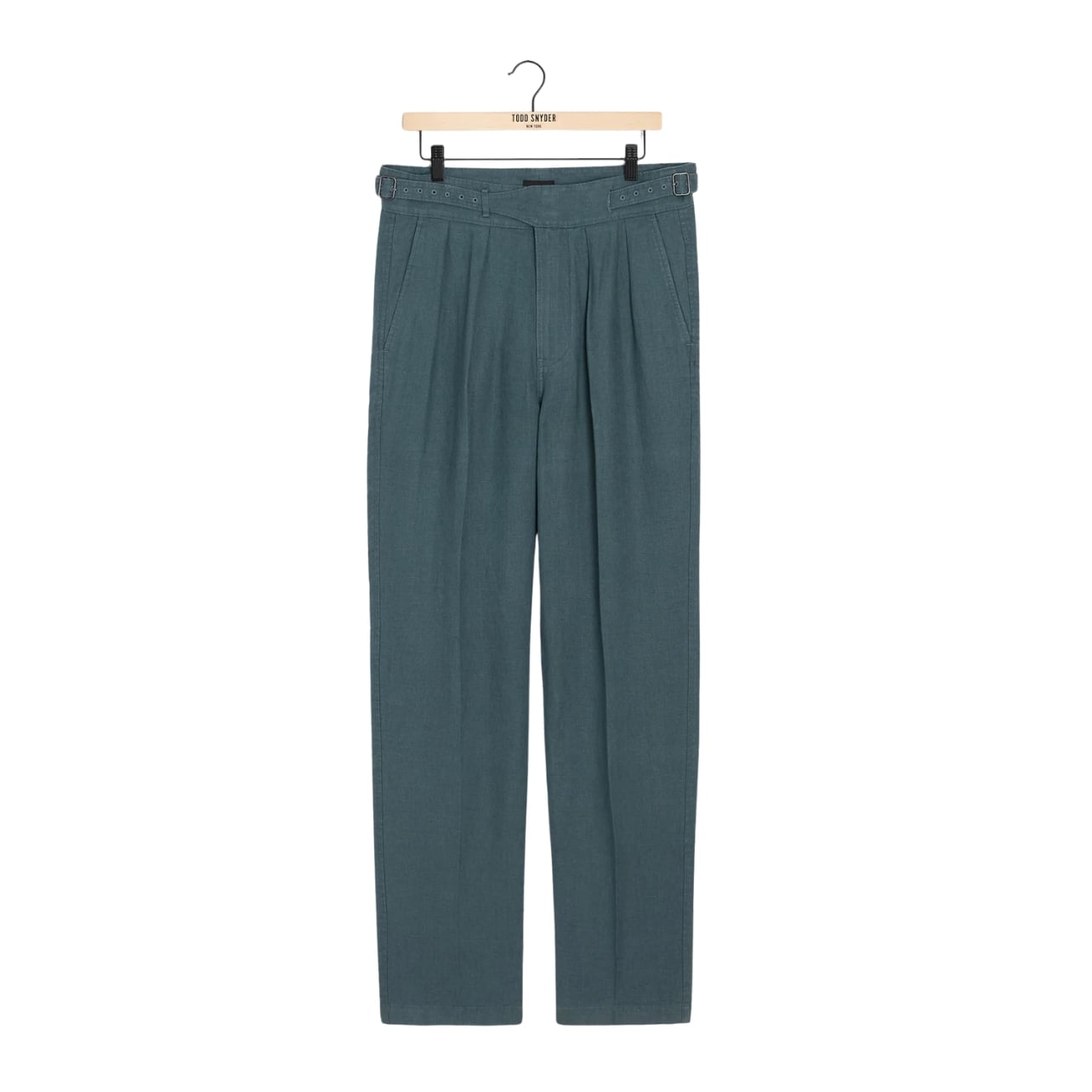 Todd Snyder teal Linen Gurkha Trouser
