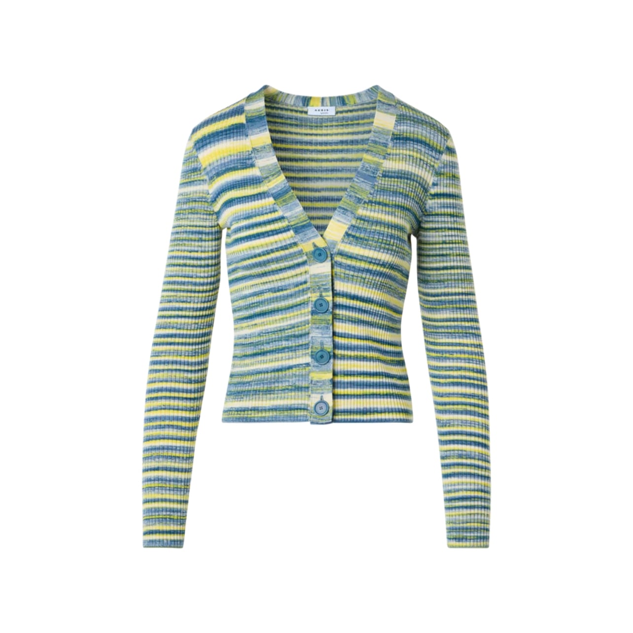 Akris striped button up Merino Wool Knit Cardigan