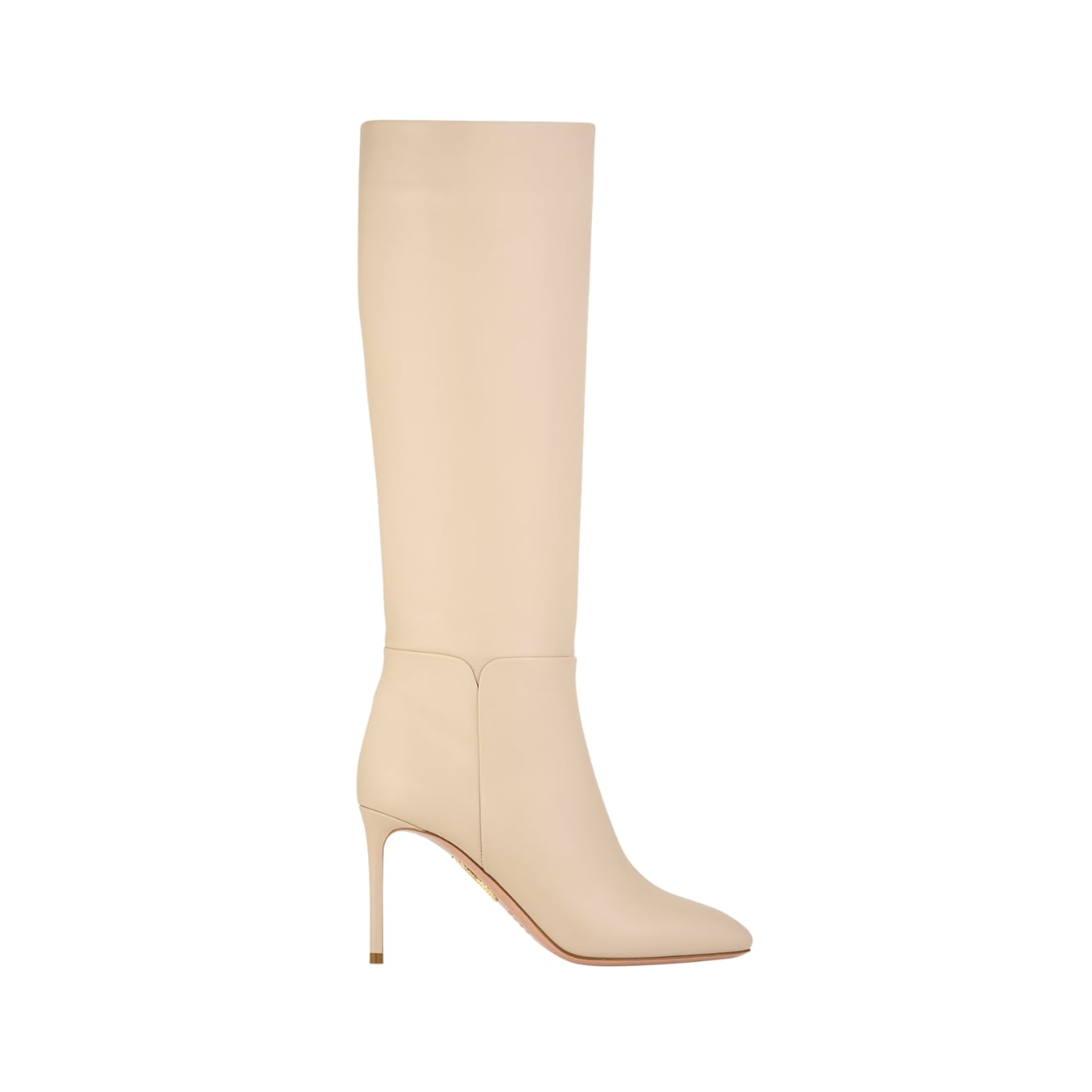 Aquazzura tall cream leather heeled boots