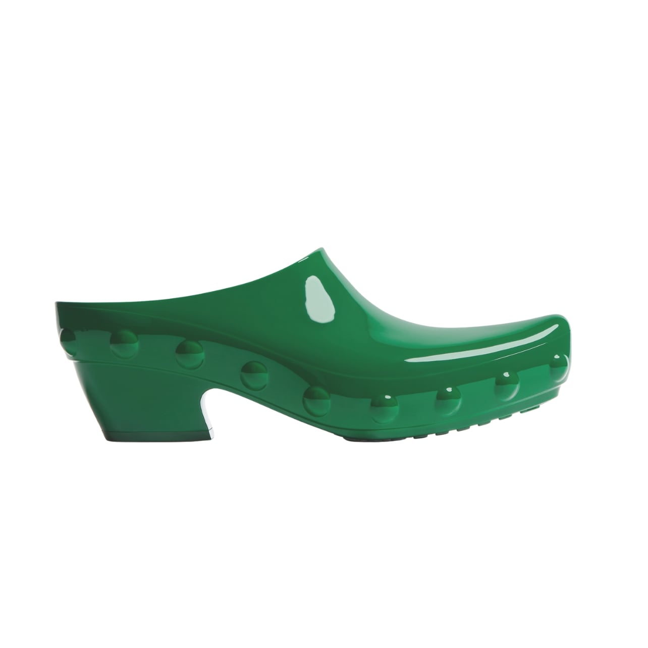 Bottega Veneta green mules