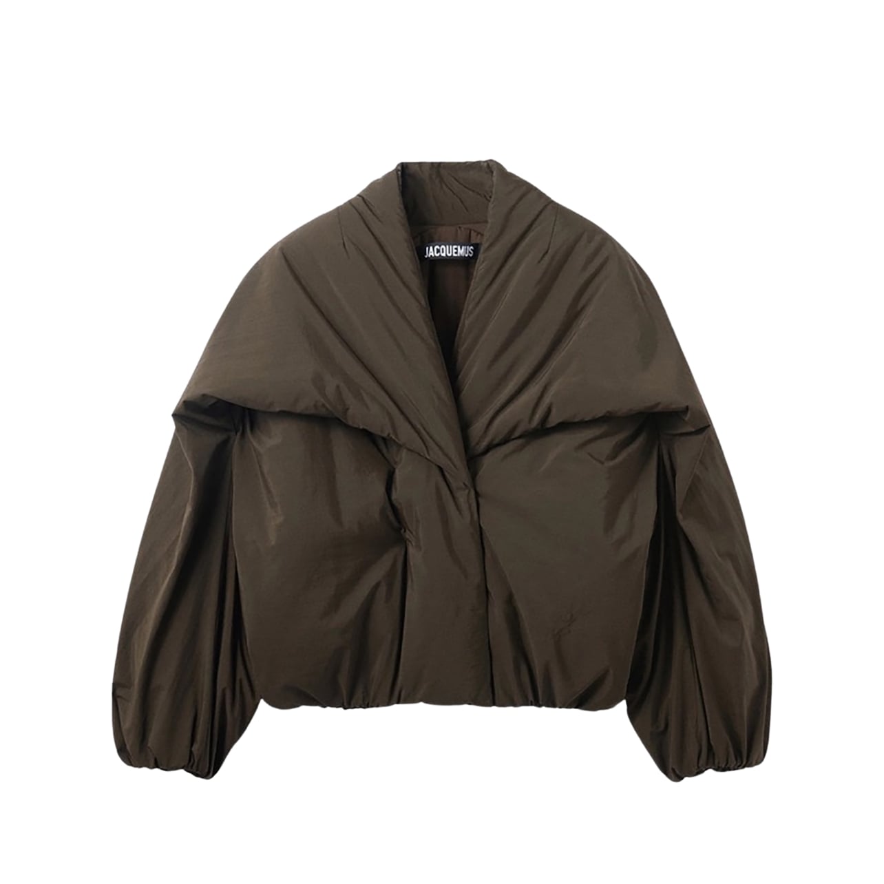 Jacquemus black bomber jacket with oversized collar