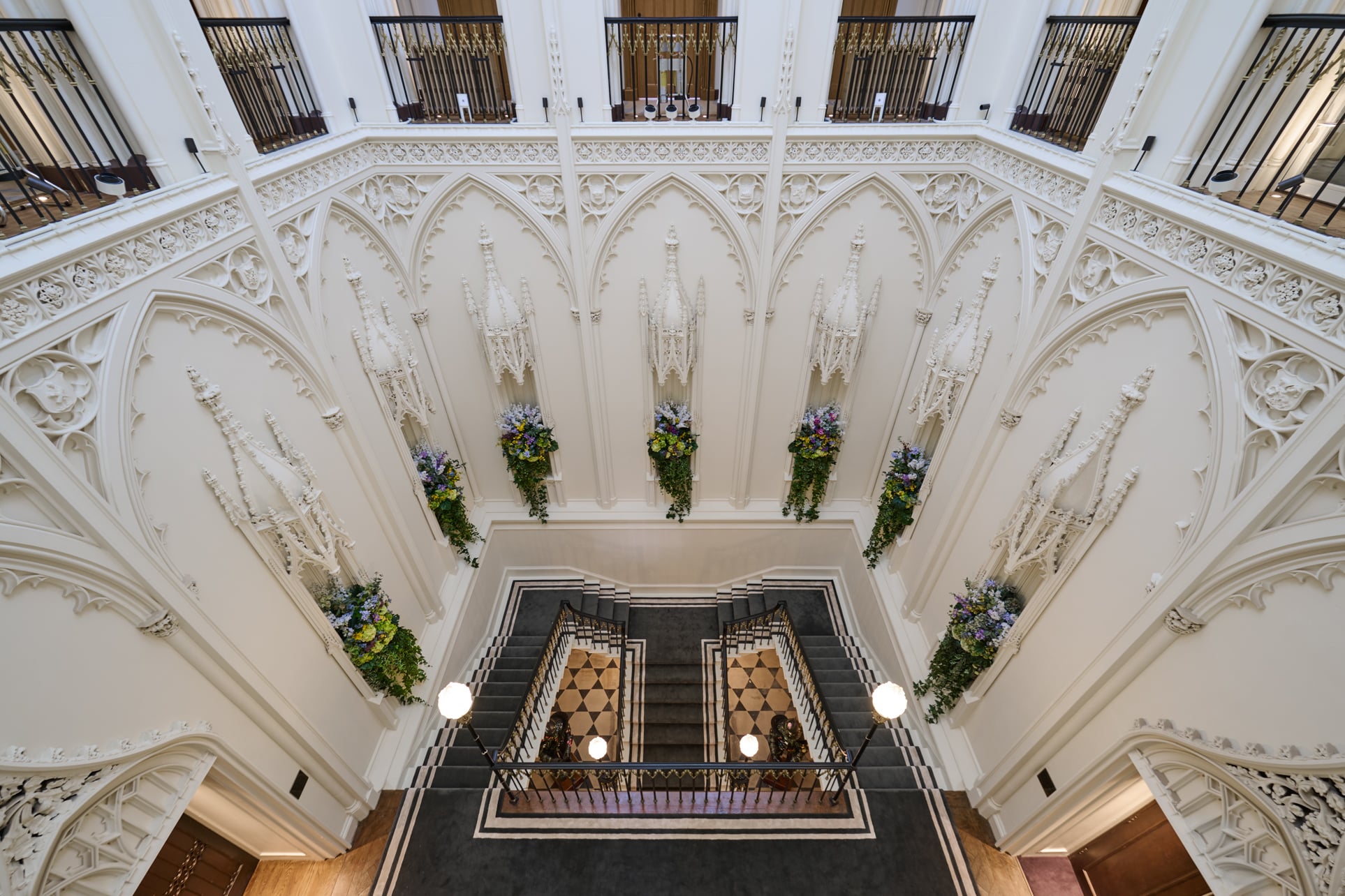 Interior stairwell at Taymouth Castle