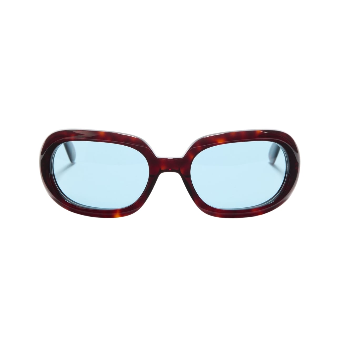 Valentino oversized tortoiseshell sunglasses with blue lenses