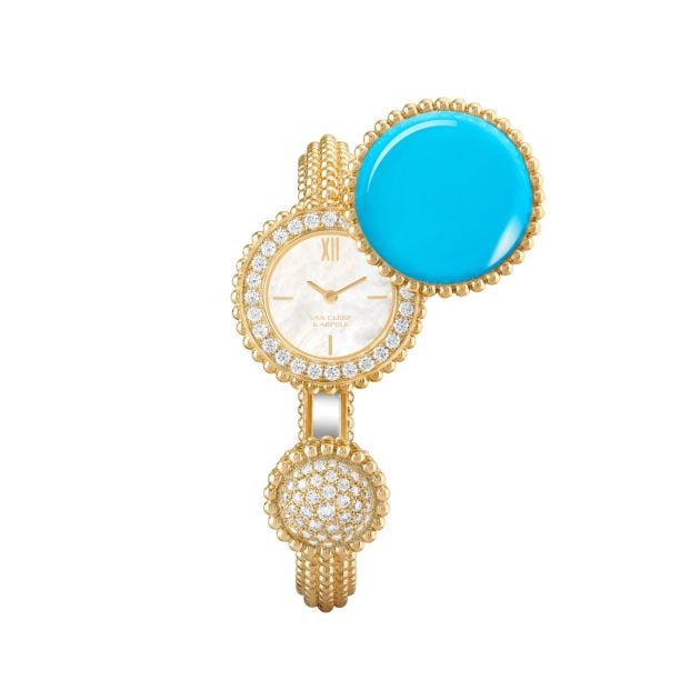 Van Cleef & Arpels diamond and turquoise watch