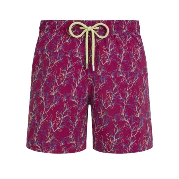 Vilebrequin swim trunks embroidered x-ray seaweed pattern