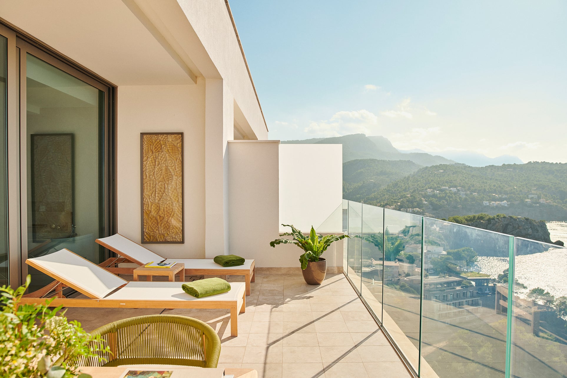 Balcony with a mountain view at Jumeirah Mallorca