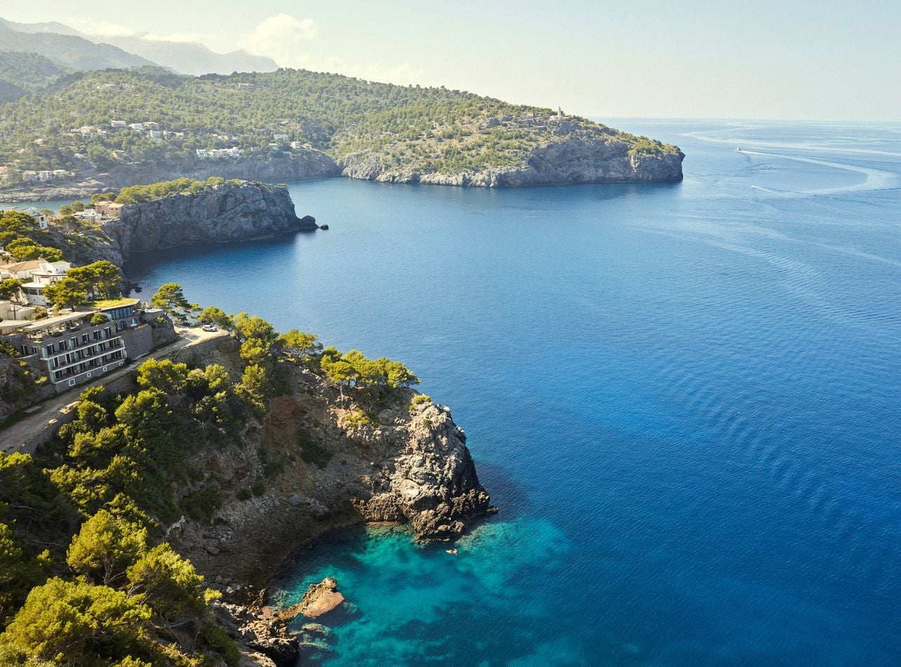 Exterior view of Jumeirah Mallorca Observatory set along cliffs