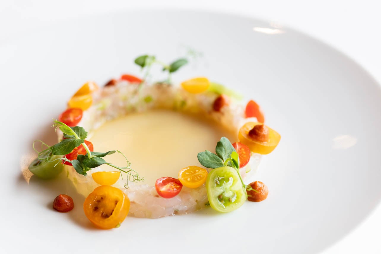 Plate of food at COMO Alpina Dolomites