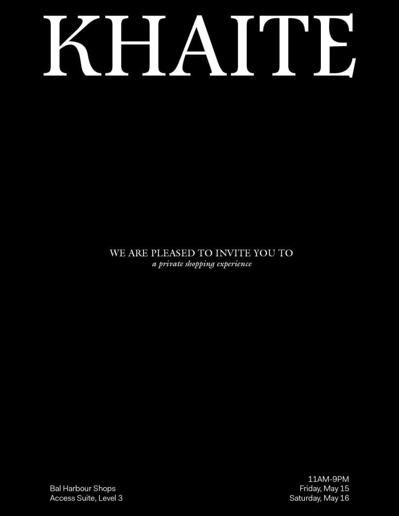 Khaite invitation