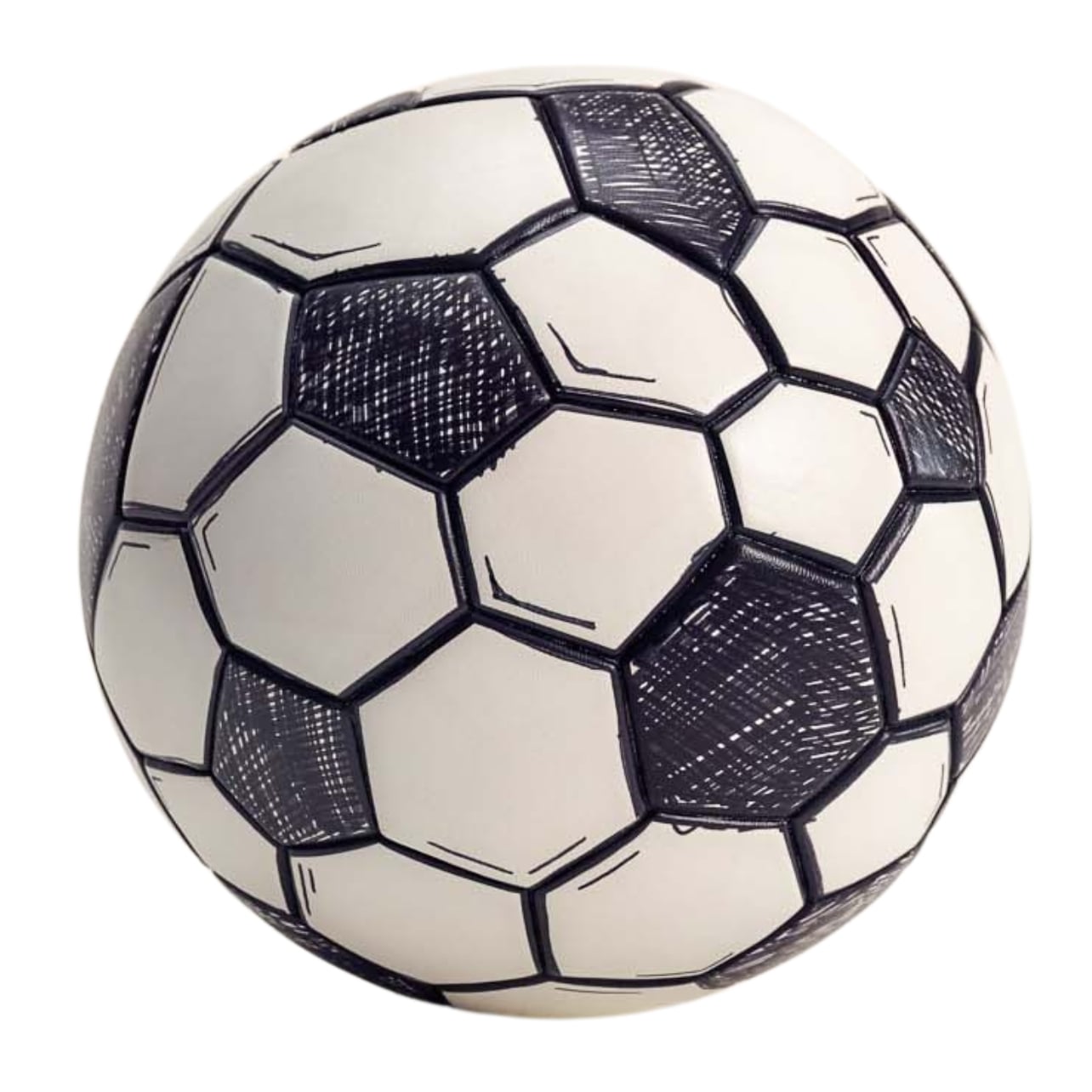 Black and white soccer ball