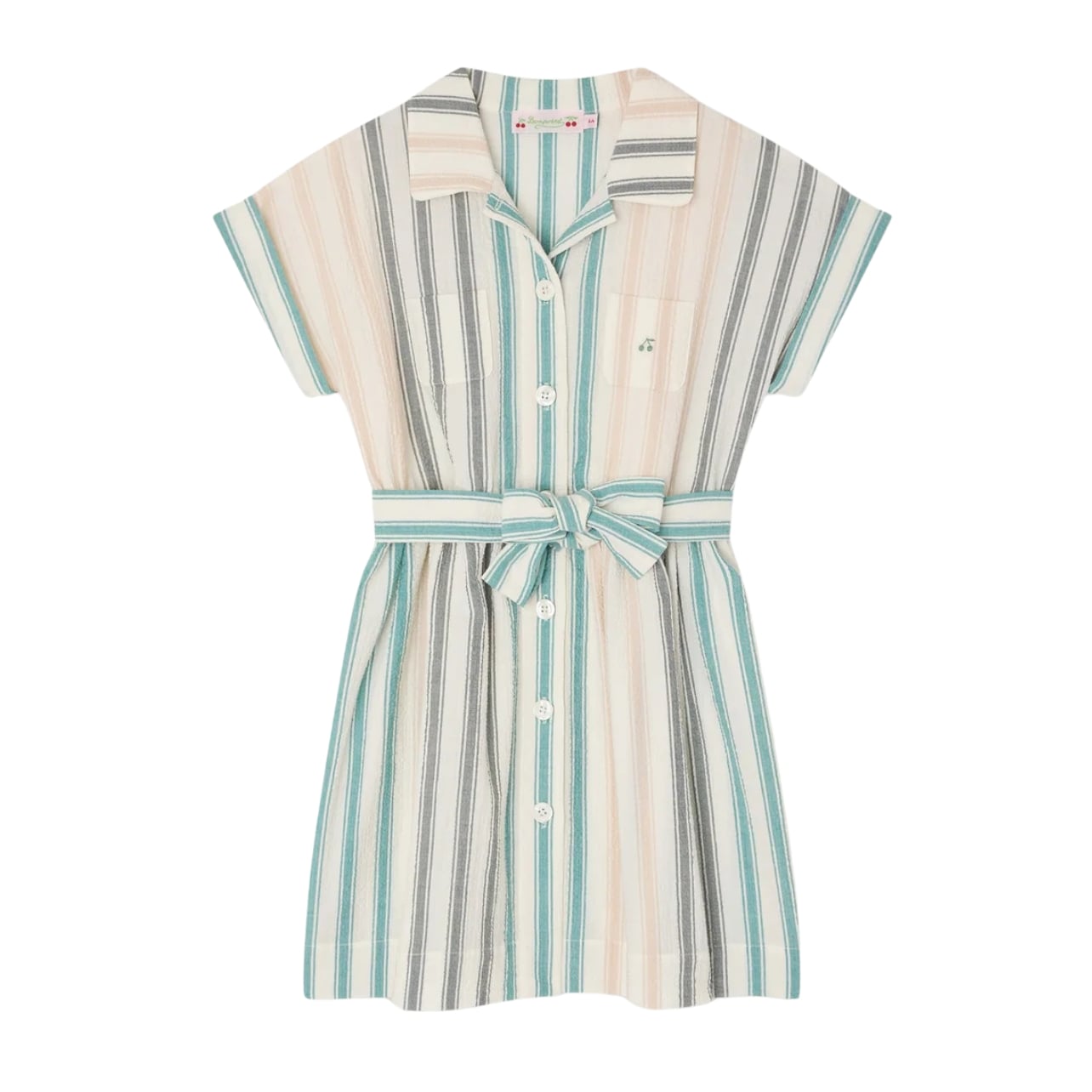 Bonpoint striped dress in organic cotton for children