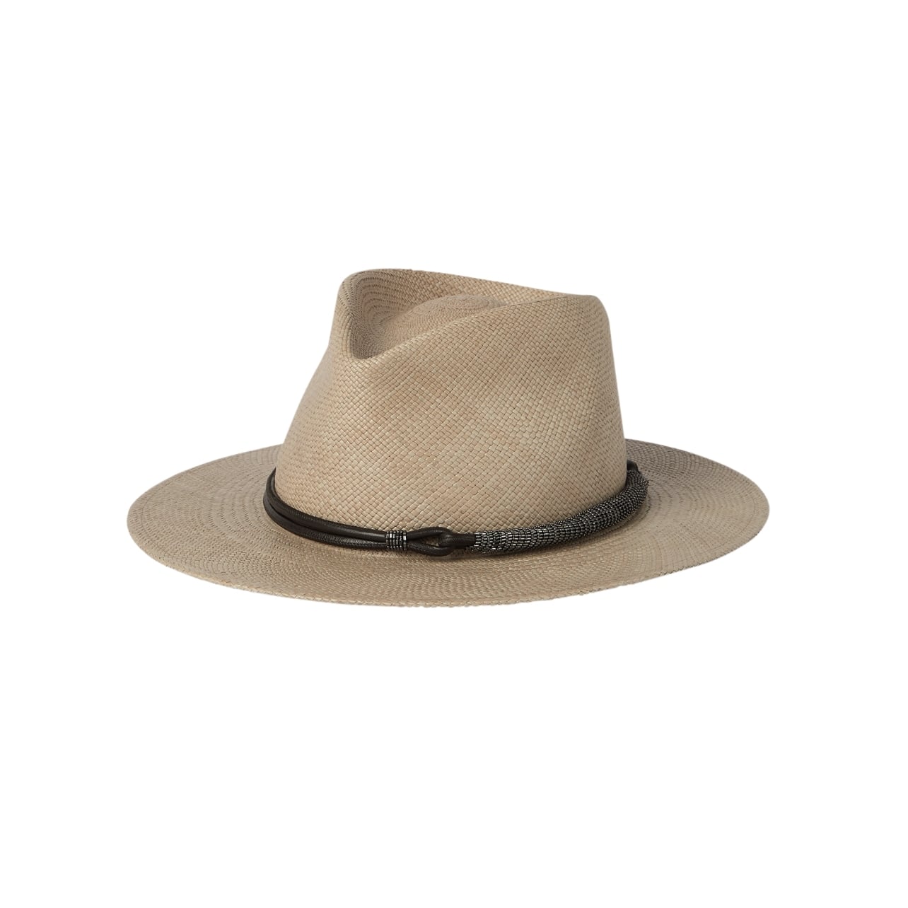 Brunello Cucinelli straw fedora hat