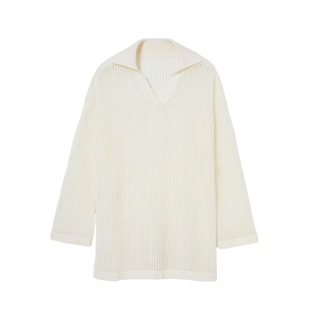 Haremlique Istanbul white Crochet Short Tunic