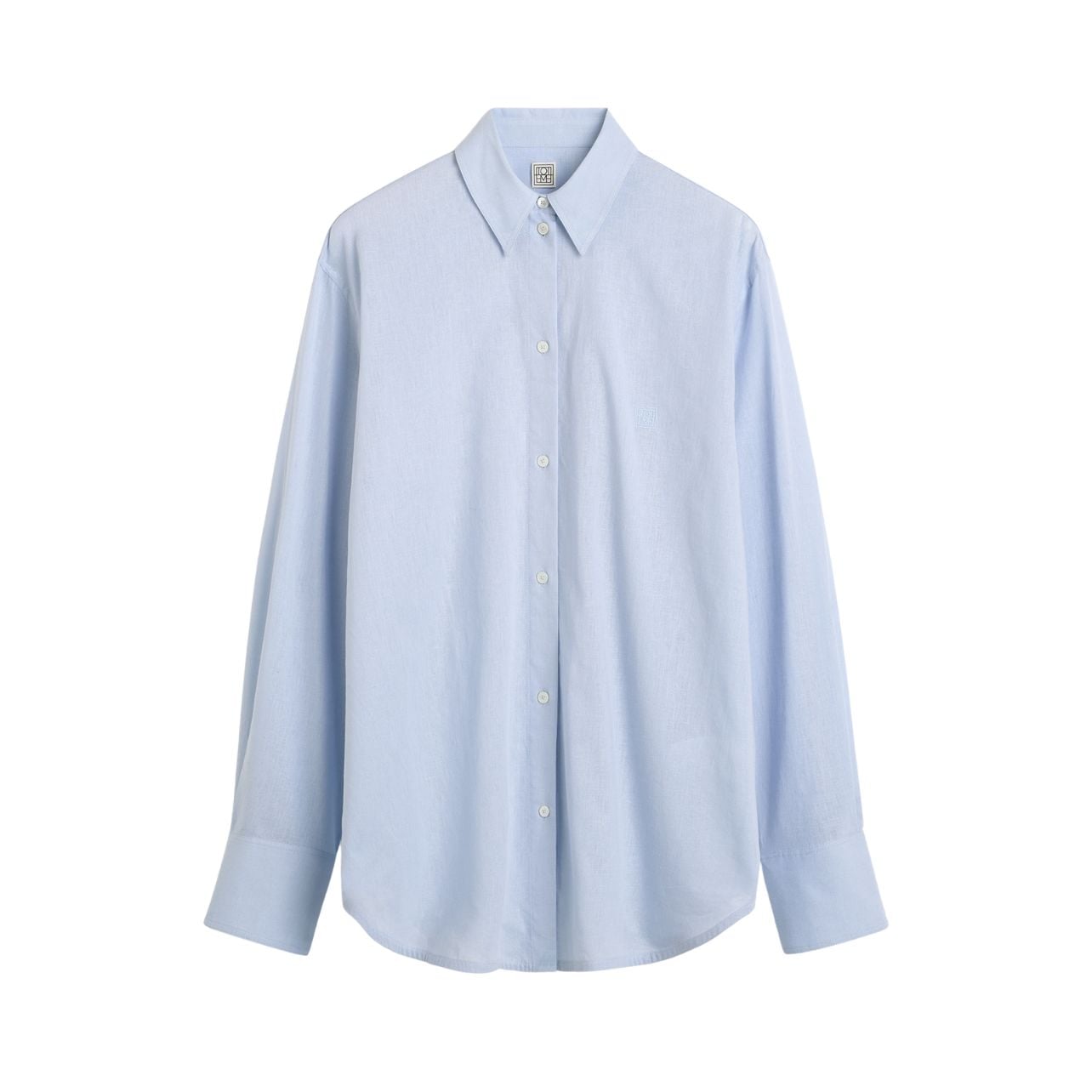 Toteme oversized summer shirt in sky blue