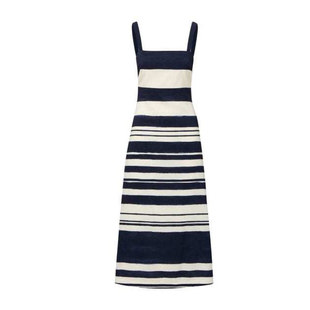 Veronica Beard Ella striped midi dress