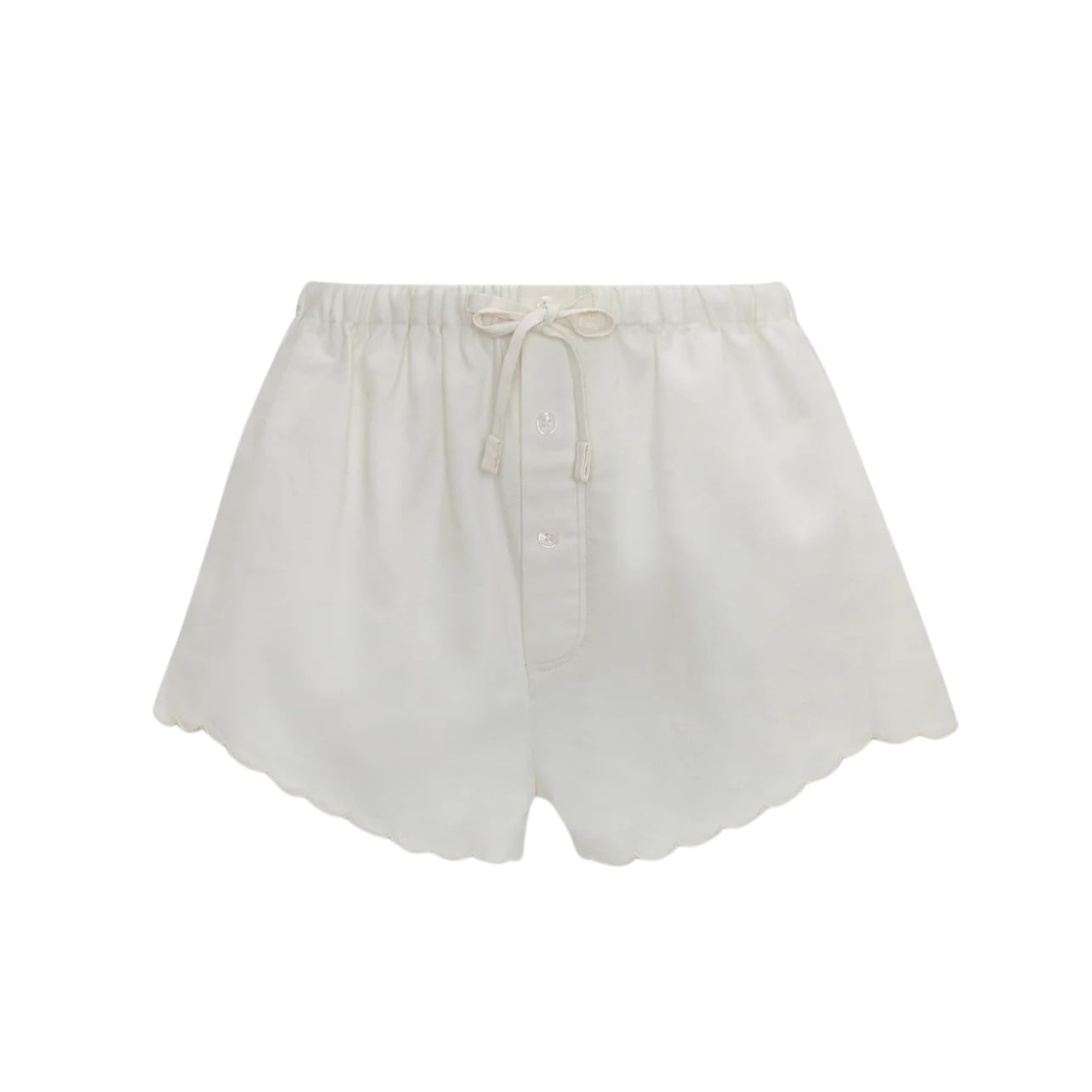 Victoria Beckham white embroidered mini shorts