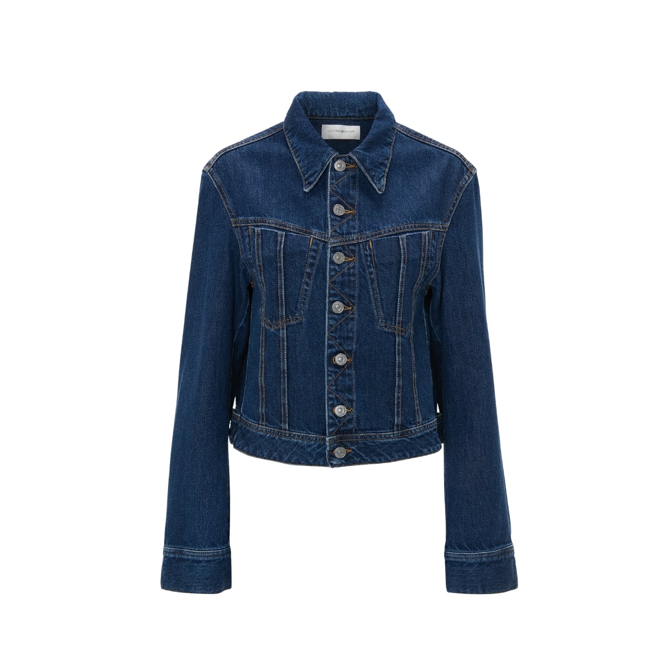 Victoria Beckham denim jacket with a tailored silhouette