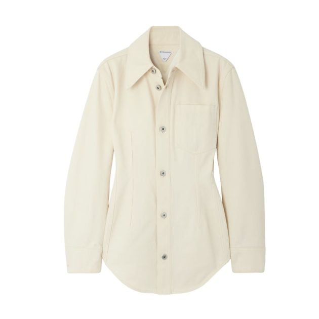 Bottega Veneta white denim shirt
