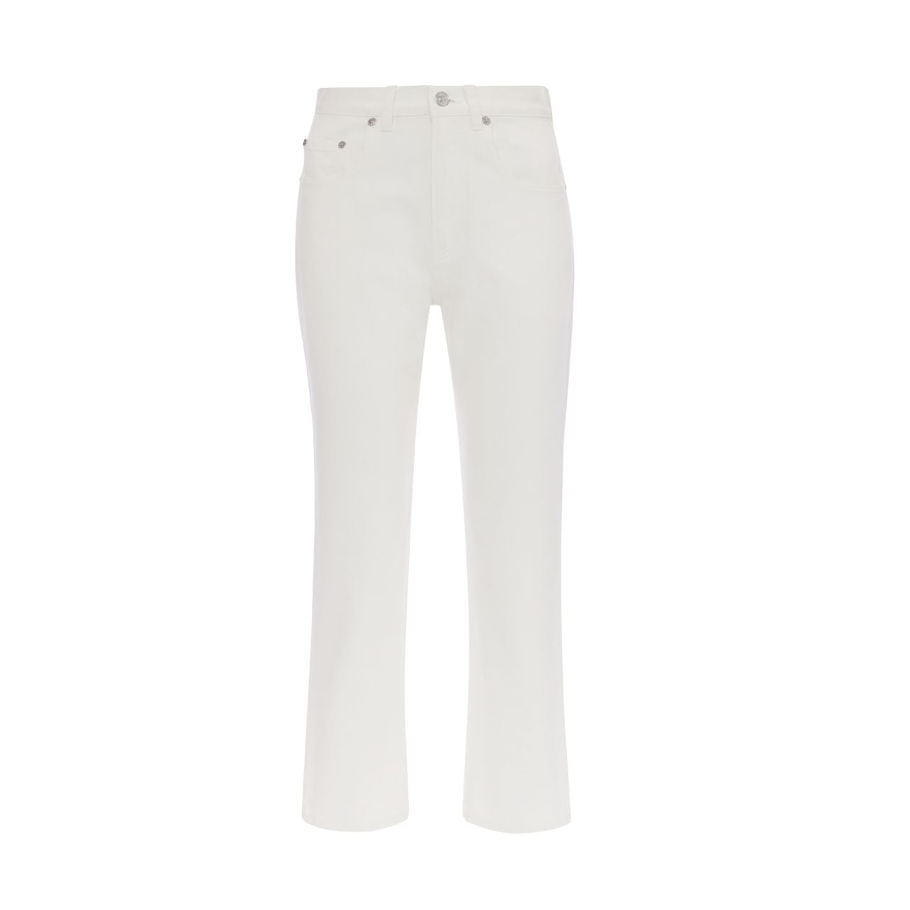 Brunello Cucinelli white Logo-patch jeans