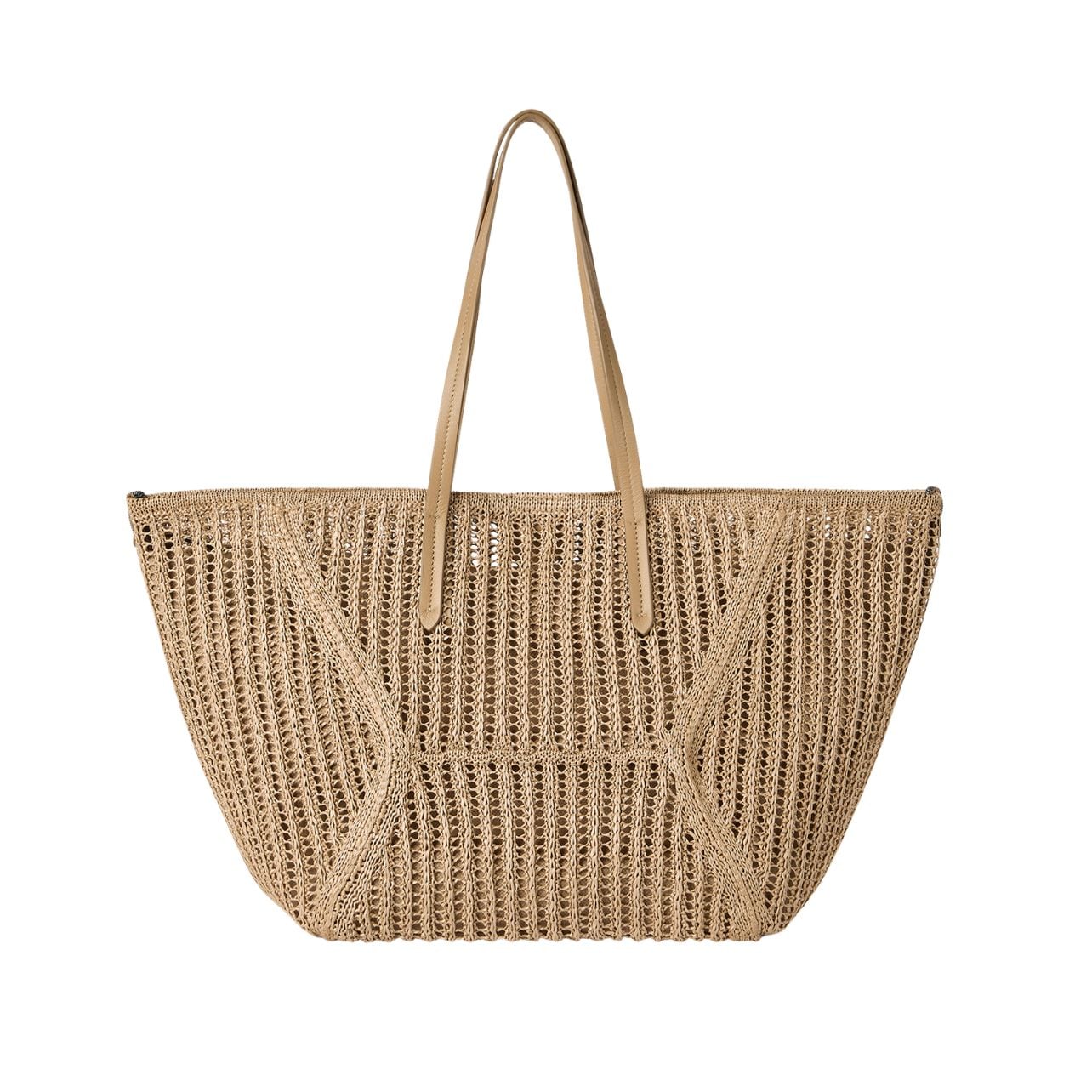 Brunello Cucinelli woven tan bag