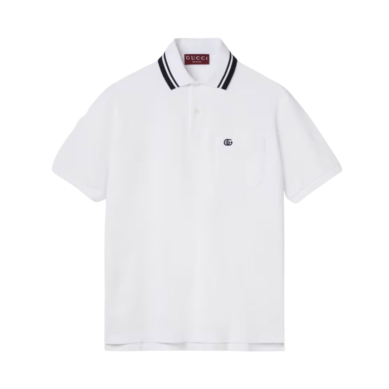 Gucci white Cotton piquet polo shirt