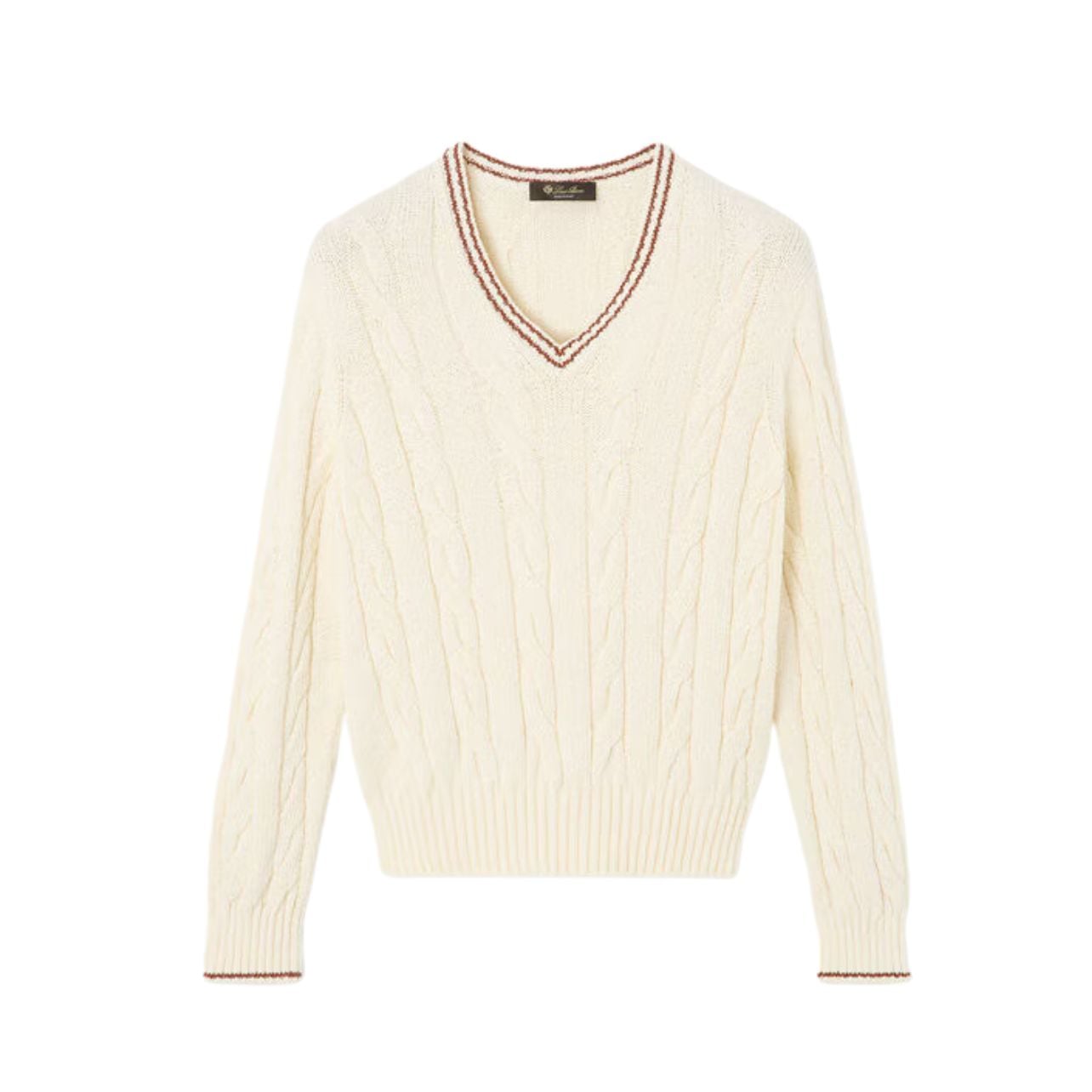 Loro Piana cream Augusta V-Neck