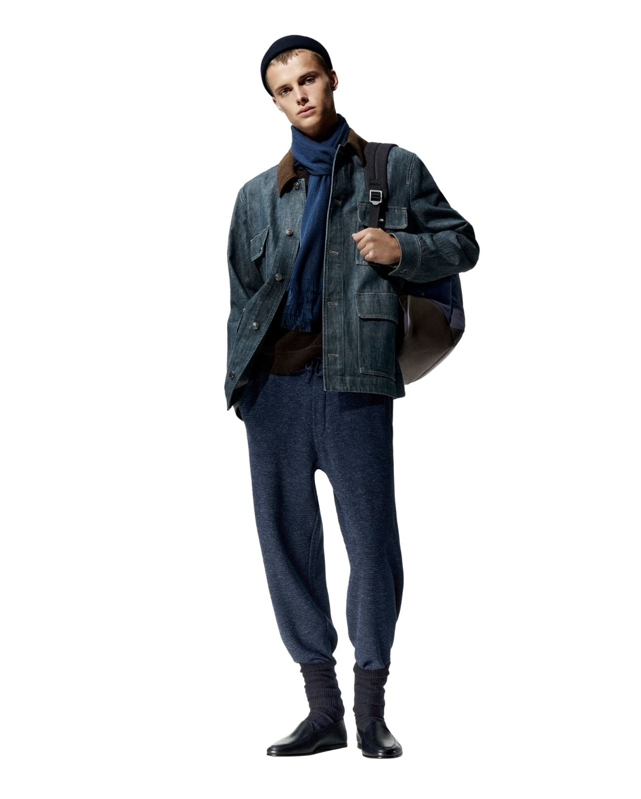 Loro Piana runway look featuring a denim jacket for spring/summer 2026