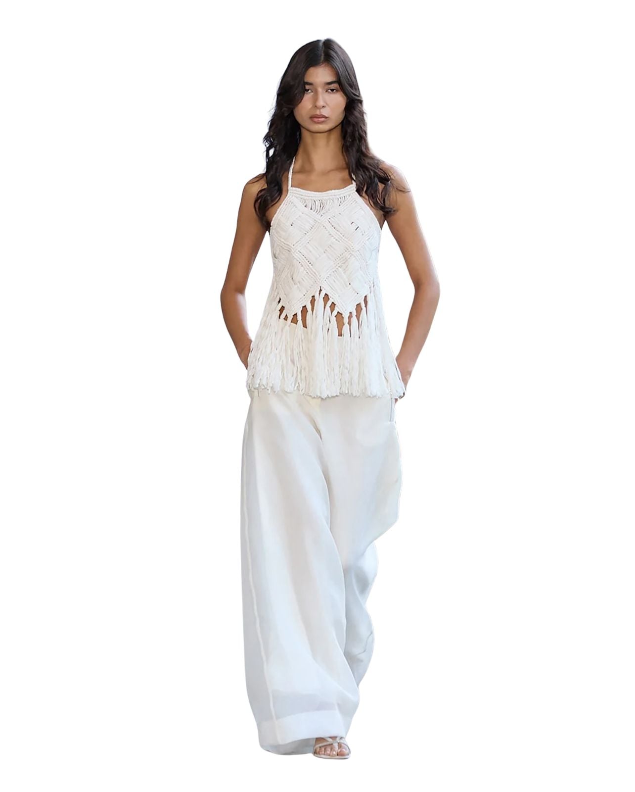 Peserico white top and bottom runway look for spring/summer 2026