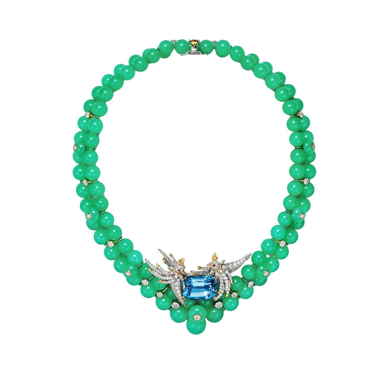 Tiffany & Co. necklace with green and blue stone