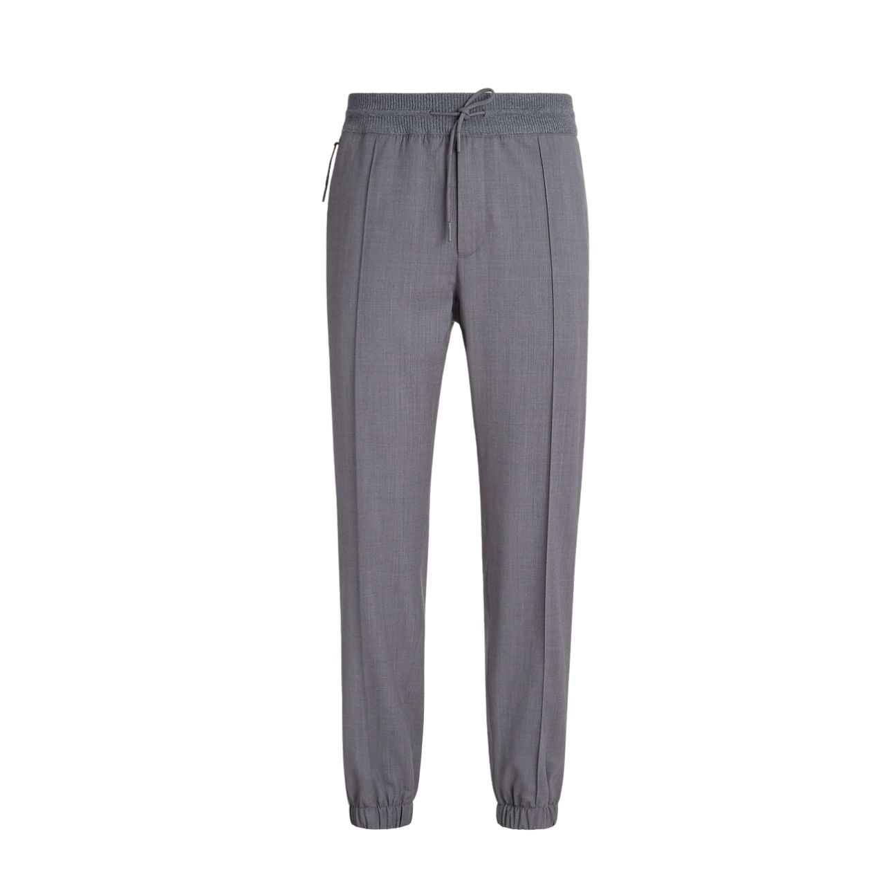 Zegna Grey Mélange High Performance Wool Joggers