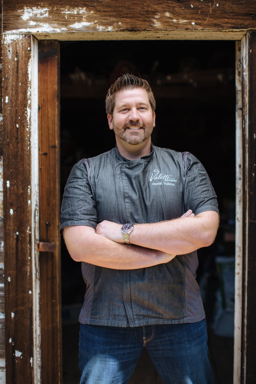 Portrait of chef Dustin Valette of Valette