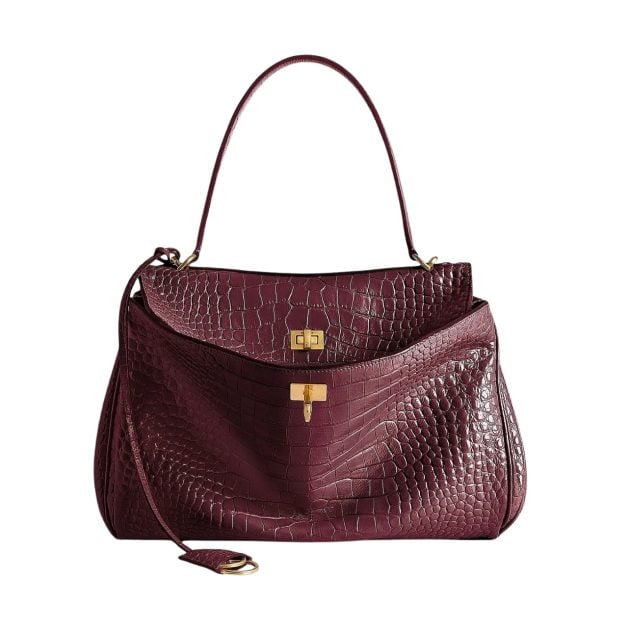 Balenciaga burgundy Rodeo bag