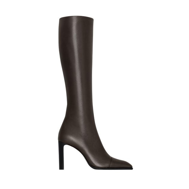 Saint Laurent tall brown leather boots